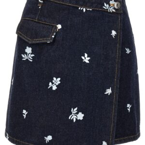 All-over embroidery skirt LANVIN Blue