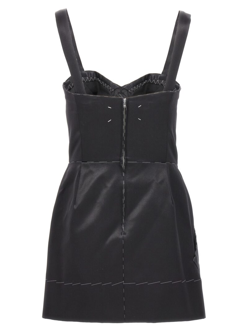 Contrast stitching corset dress S29DA0002S44074900 MAISON MARGIELA Black