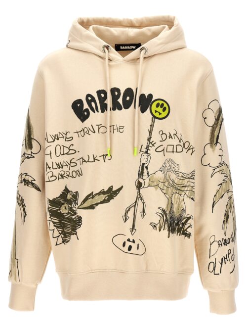 Printed hoodie BARROW Beige