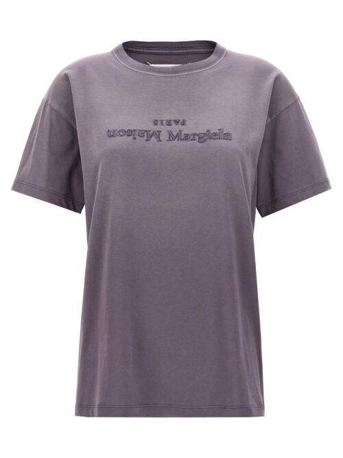 Logo embroidery t-shirt MAISON MARGIELA Purple