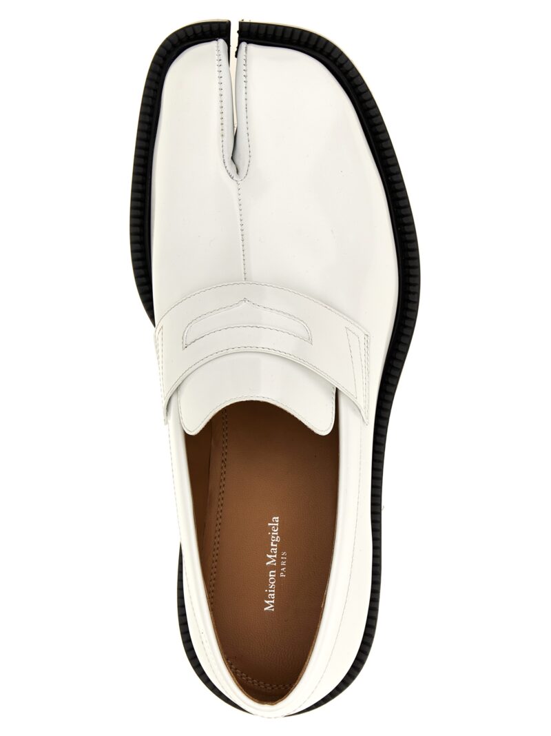 'Tabi' loafers 100% calfskin leather (Bos Taurus) MAISON MARGIELA White/Black