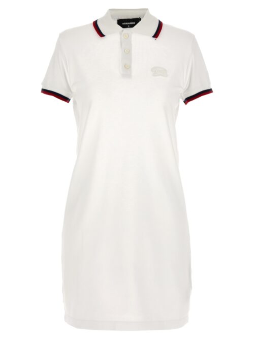 Maxi cut out polo dress DSQUARED2 White