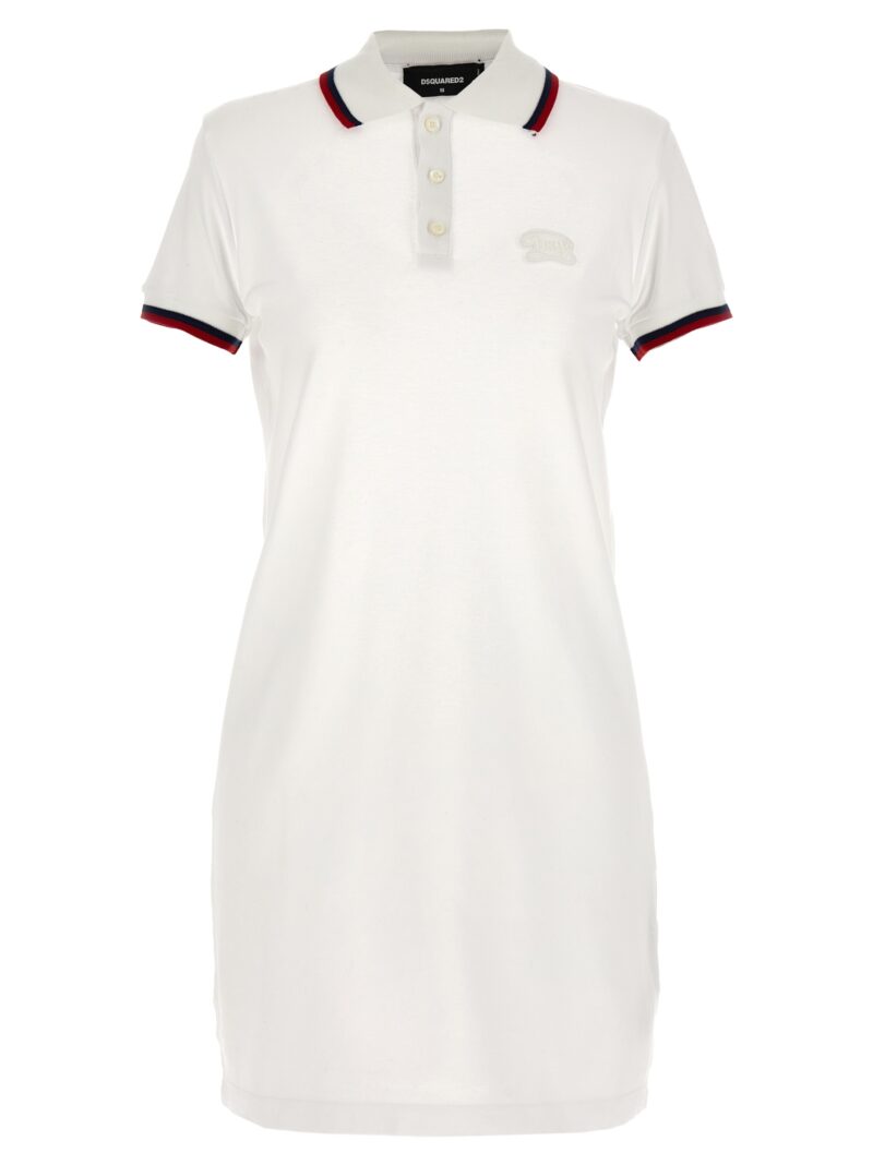 Maxi cut out polo dress DSQUARED2 White