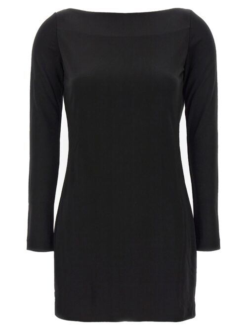 Crystal logo pearl dress DSQUARED2 Black