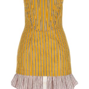 Striped corset dress DSQUARED2 Yellow