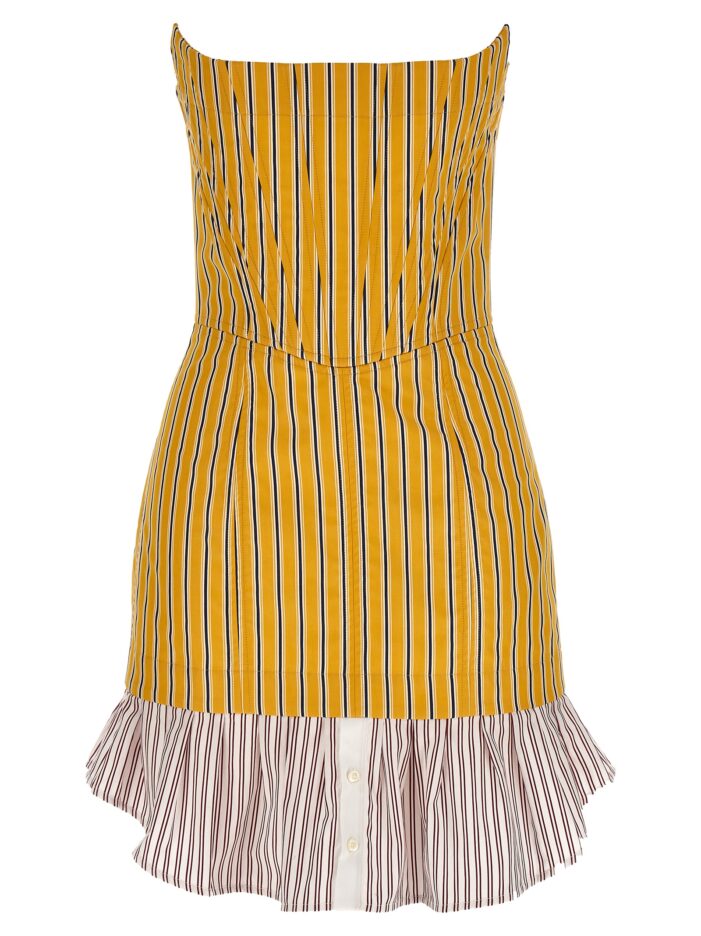 Striped corset dress DSQUARED2 Yellow