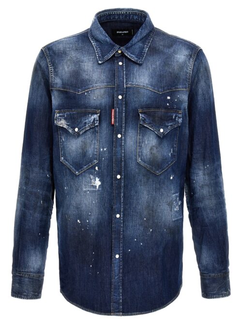 'Fashion western' shirt DSQUARED2 Blue