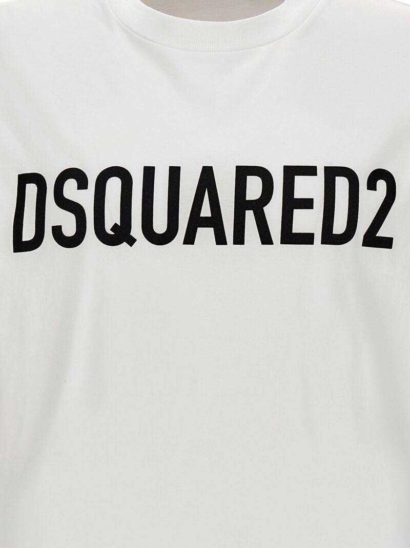 Logo T-shirt 100% cotton DSQUARED2 White/Black