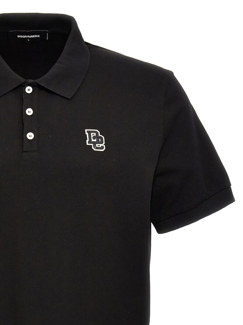 'Tennis Fit' polo shirt Man DSQUARED2 Black