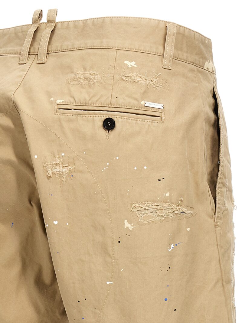 Skipper pants 100% cotton DSQUARED2 Beige