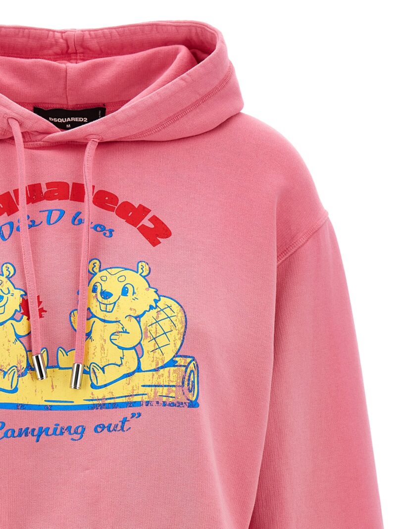 Printed hoodie Woman DSQUARED2 Pink