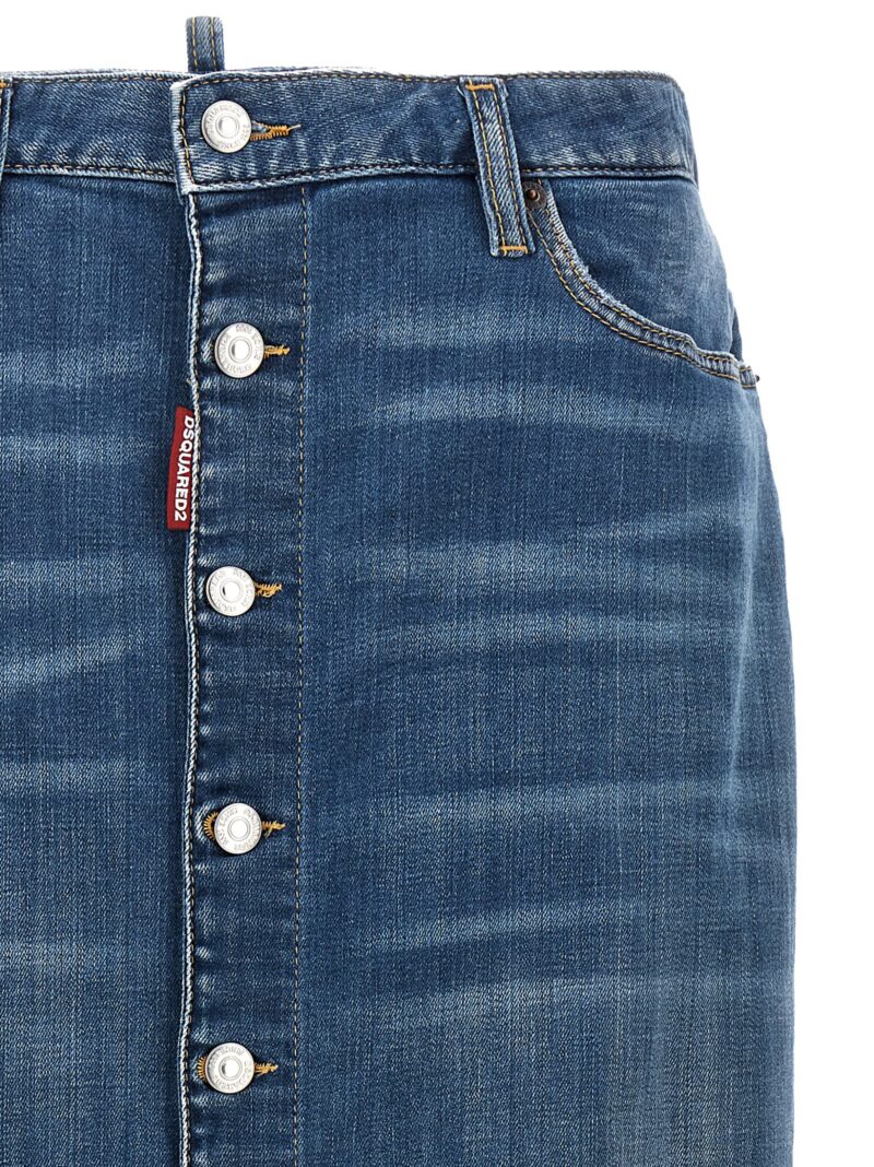 Denim long skirt Woman DSQUARED2 Blue