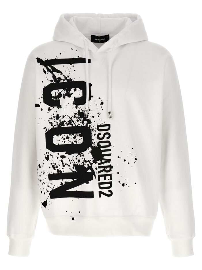 'Icon' hoodie DSQUARED2 White/Black