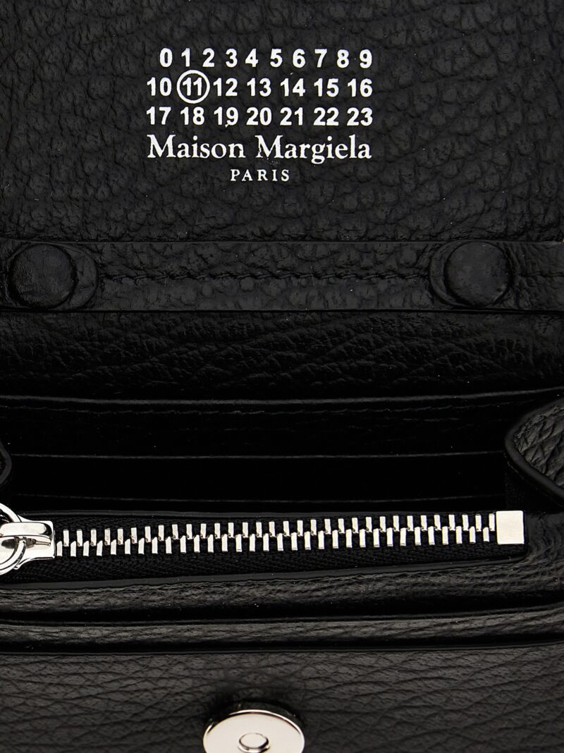 'Four Stitches' wallet with chain 100% calfskin leather (Bos Taurus) MAISON MARGIELA Black