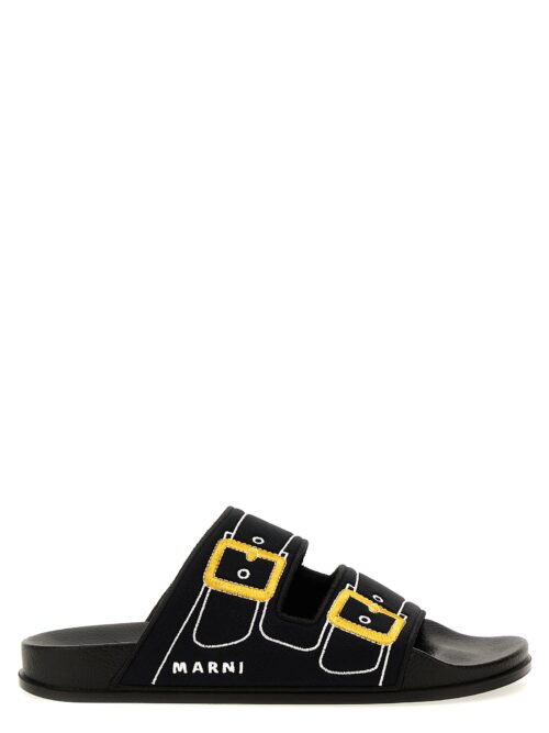 'Trompe l'oeil' sandals MARNI Black