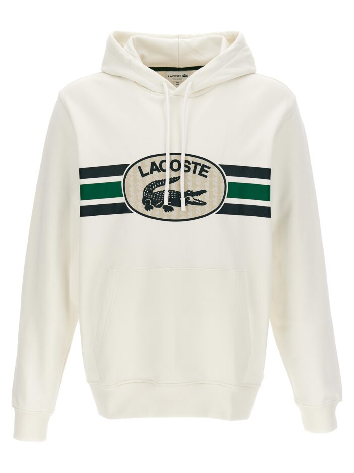 Logo hoodie LACOSTE White