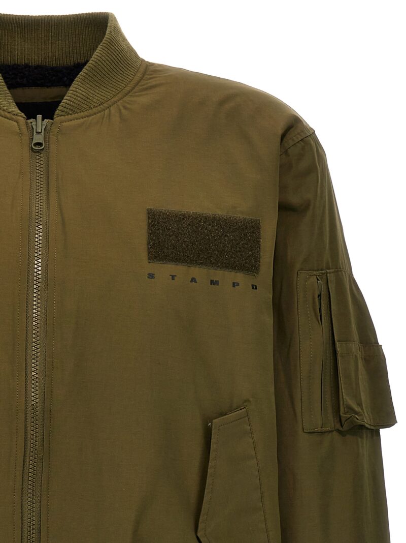 'Sherpa Lined' bomber jacket Man STAMPD Green