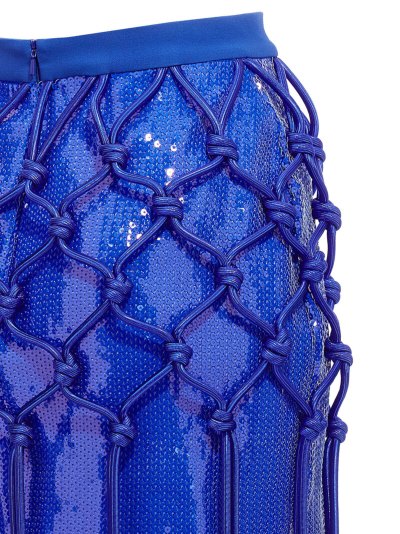 Gonna 'Fish Net Layered' 92% pa 8% ea DAVID KOMA Blue