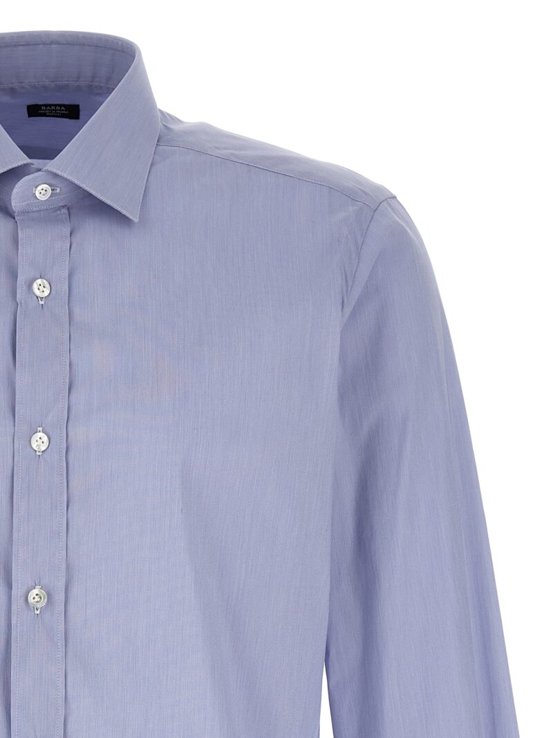 Fil a fil shirt Man BARBA Light Blue