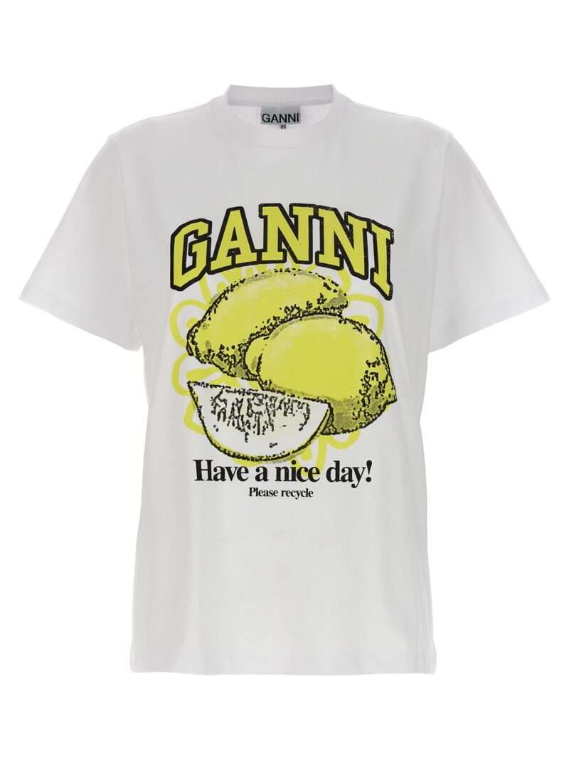 'Lemons' T-shirt GANNI White