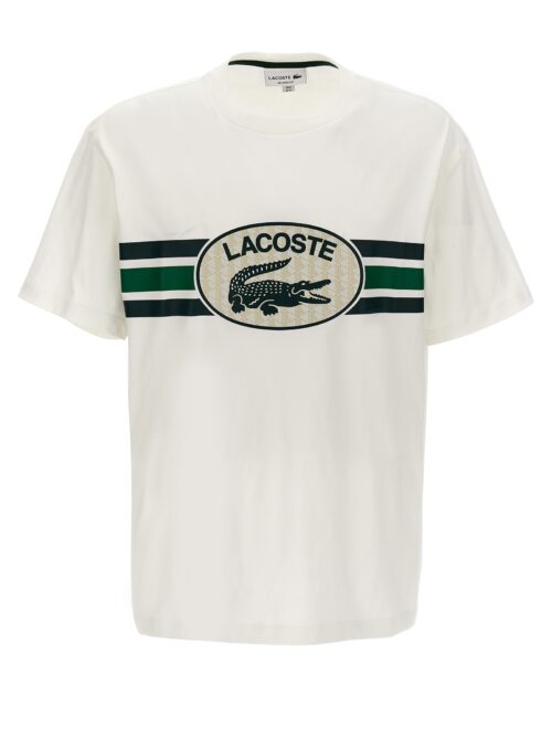 Logo print T-shirt LACOSTE White