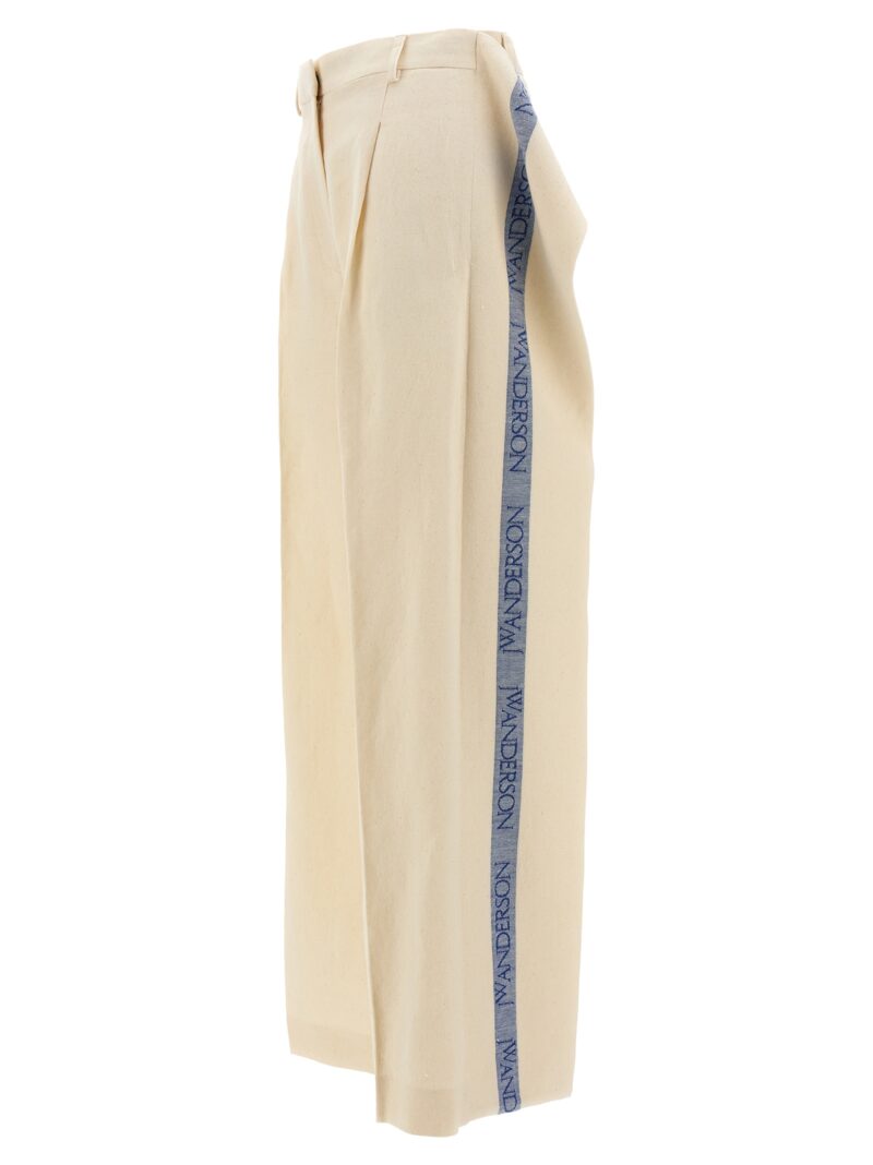 Logo band panel pants Woman J.W.ANDERSON Beige