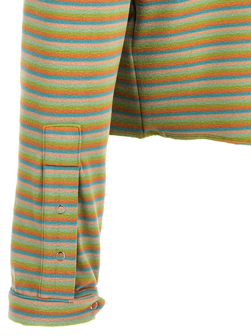 'Peach Skin Stripe Henley' sweater 94%pl 6% pu BLUEMARBLE Multicolor