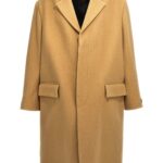 Single-breasted wool coat MARNI Beige