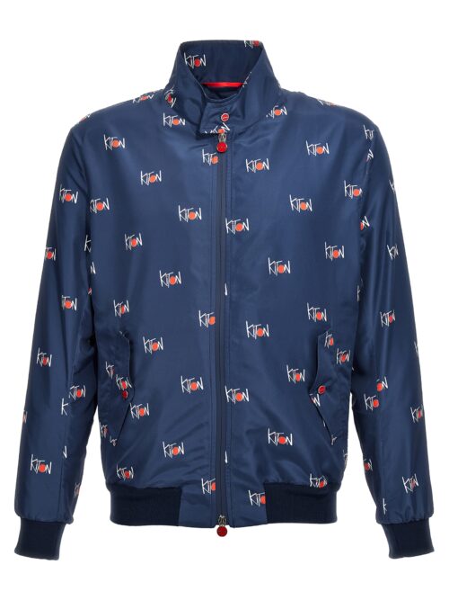 All over logo blouson KITON Blue