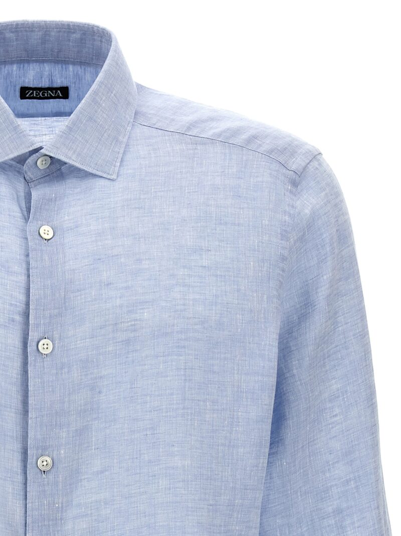 Linen shirt Man ZEGNA Light Blue