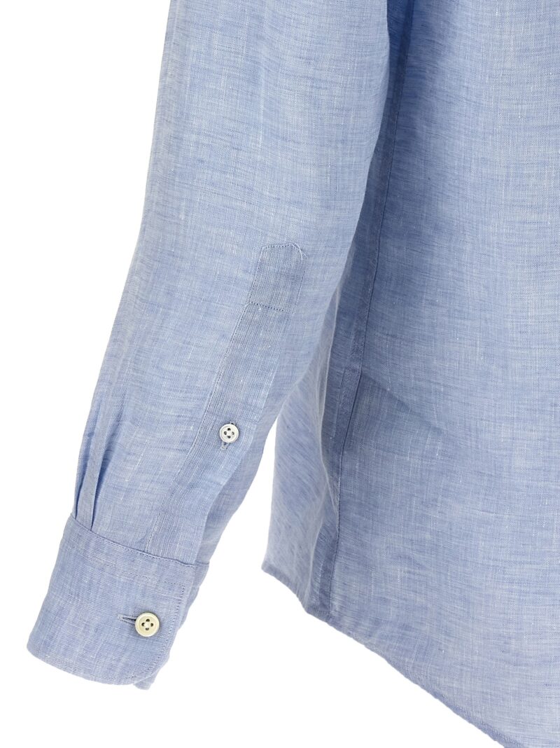 Linen shirt 100% linen ZEGNA Light Blue