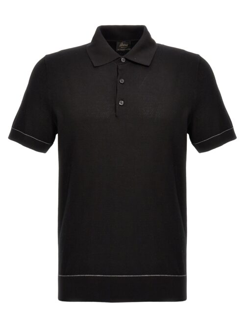 Textured polo shirt BRIONI Black