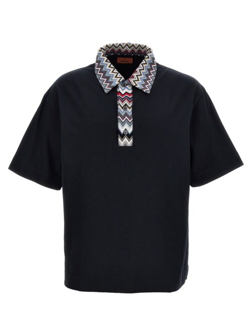 Zigzag collar polo shirt MISSONI Blue