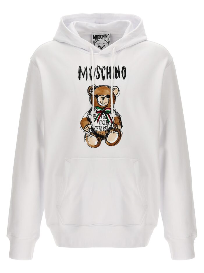 'Archive teddy' hoodie MOSCHINO White