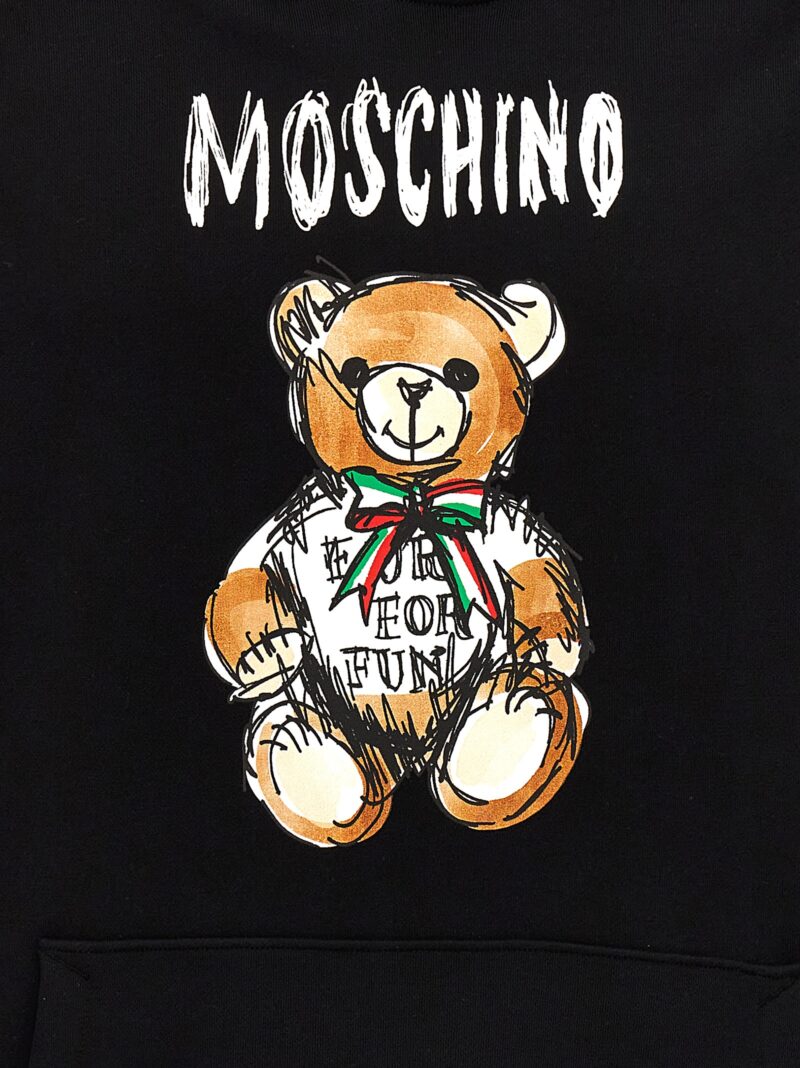 'Archive teddy' hoodie 100% cotton MOSCHINO Black