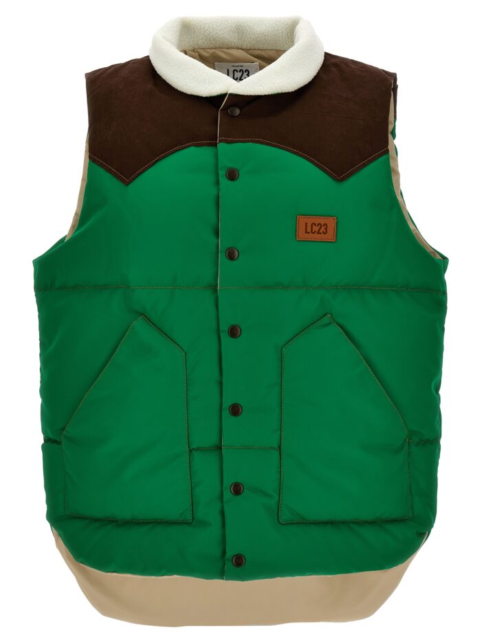 'Paneled' vest LC23 Green