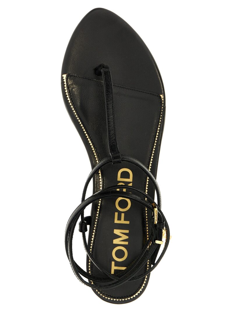 Padlock detail thong sandals Woman TOM FORD Black