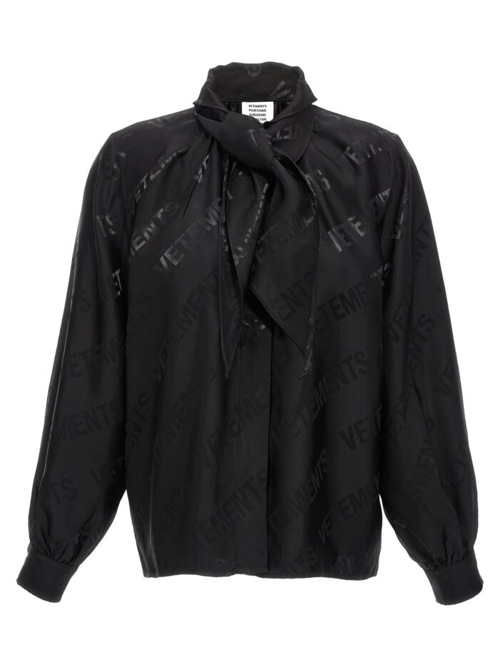 'Monogram' blouse VETEMENTS Black