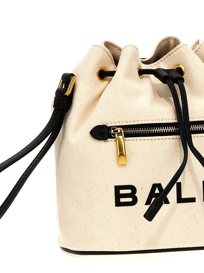 'Bar Mini' bucket bag Woman BALLY White/Black