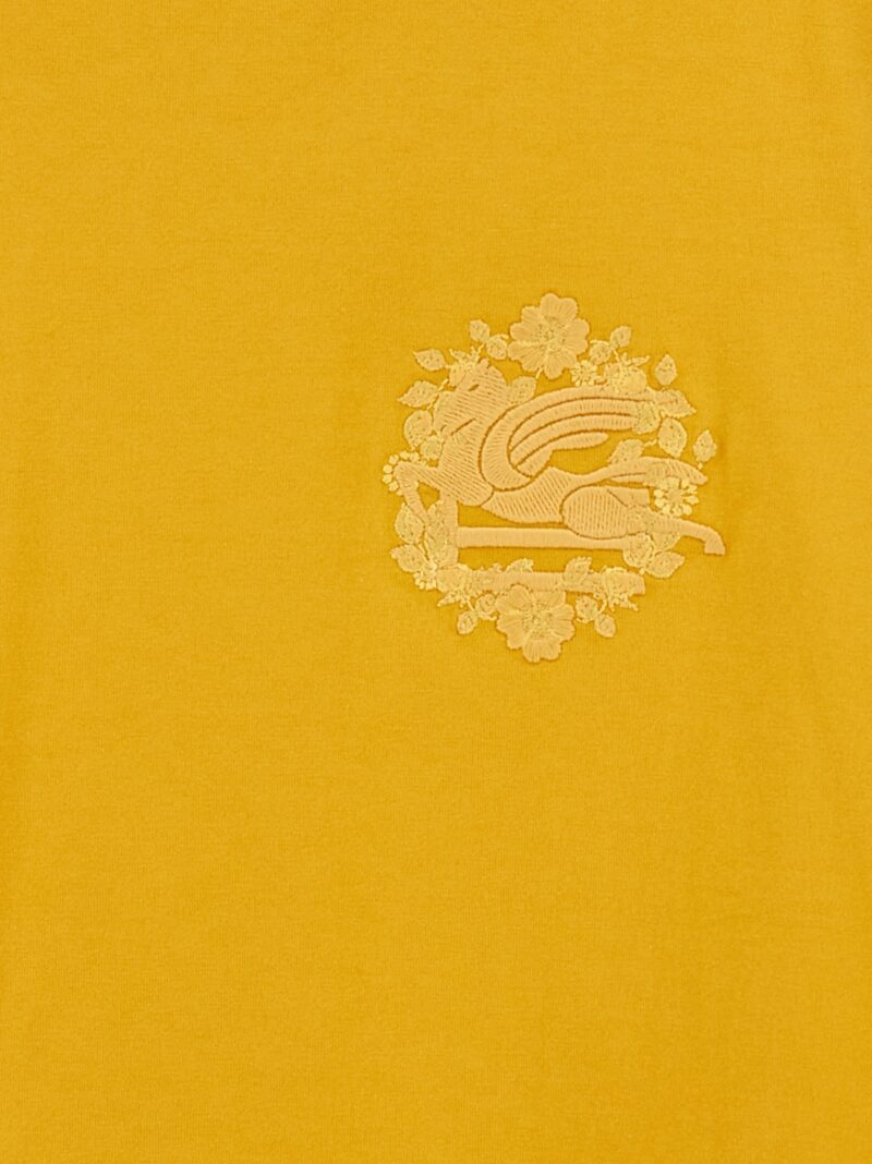 Logo T-shirt 100% cotton ETRO Yellow