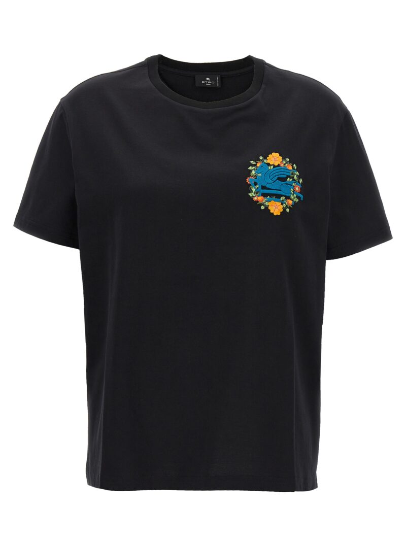 Logo embroidery t-shirt ETRO Black