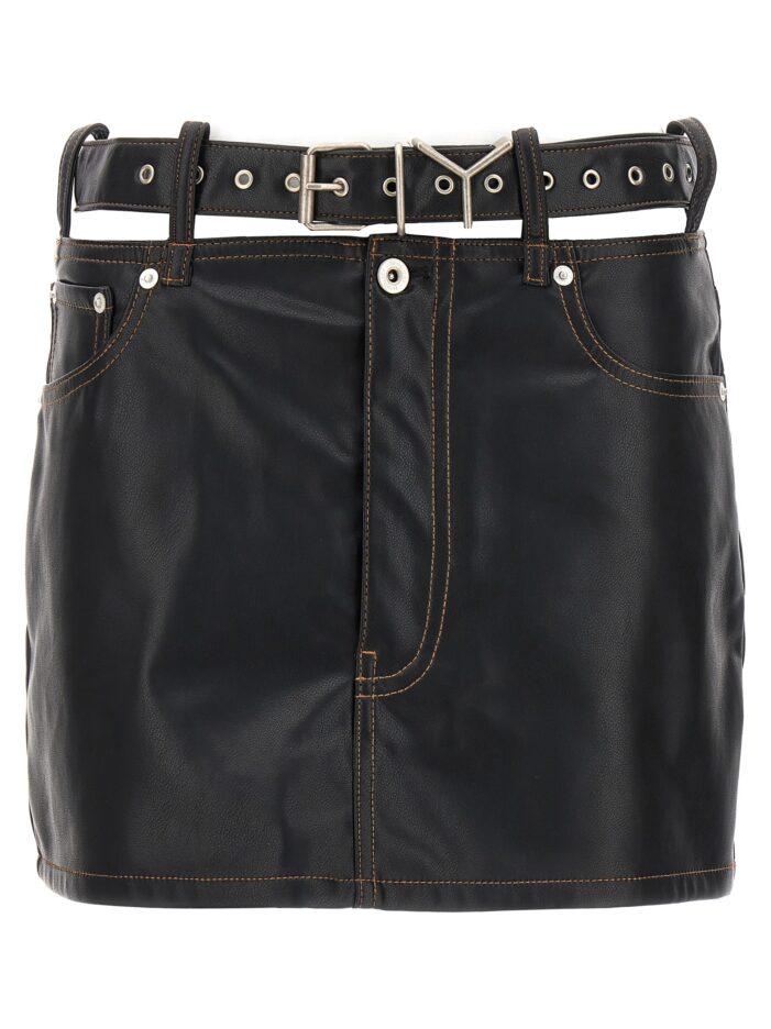 Cut-out belt skirt Y/PROJECT Black