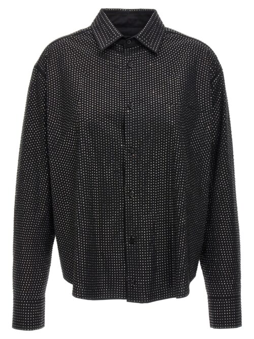 Rhinestone shirt GIUSEPPE DI MORABITO Black