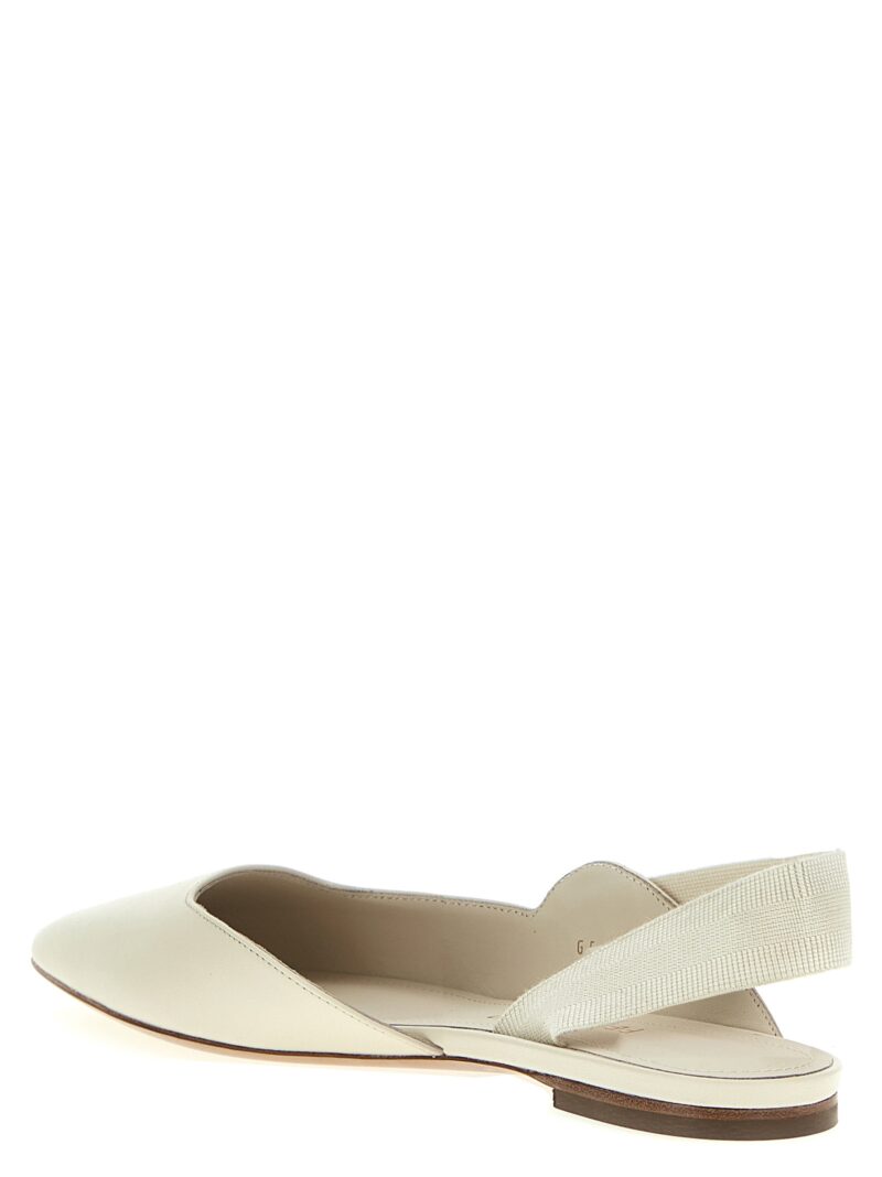 'Vania' ballet flats 0763421MASCARPONE FERRAGAMO White