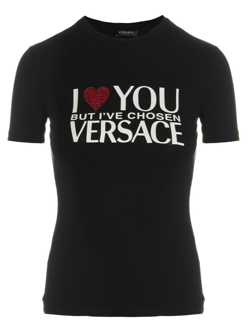 'I Love You' t-shirt VERSACE Black