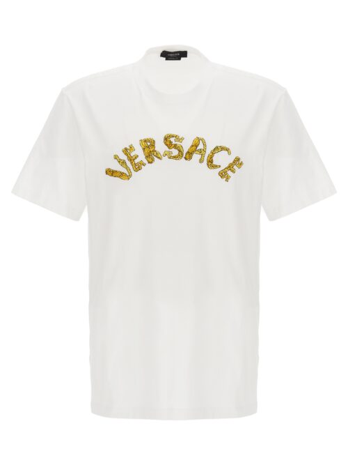 Logo embroidery T-shirt VERSACE White