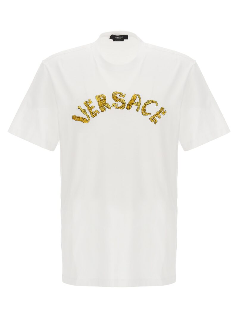 Logo embroidery T-shirt VERSACE White