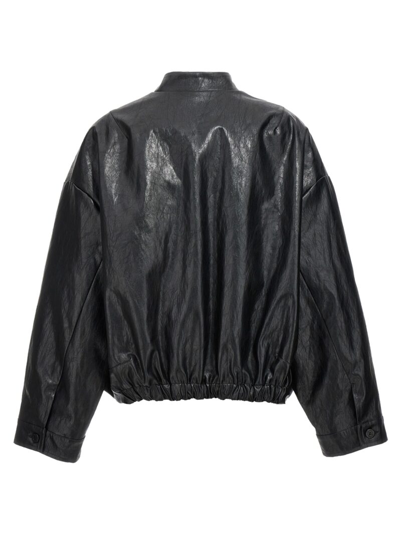 Faux leather bomber jacket 1103E2401109 NUDE Black