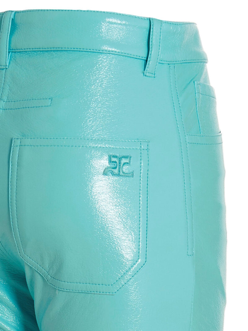 'Vinyl' pants 88% cotton 10% polyurethane 2% elastane COURREGES Light Blue