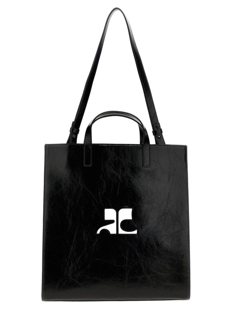 'Heritage Naplack' shopping bag COURREGES Black